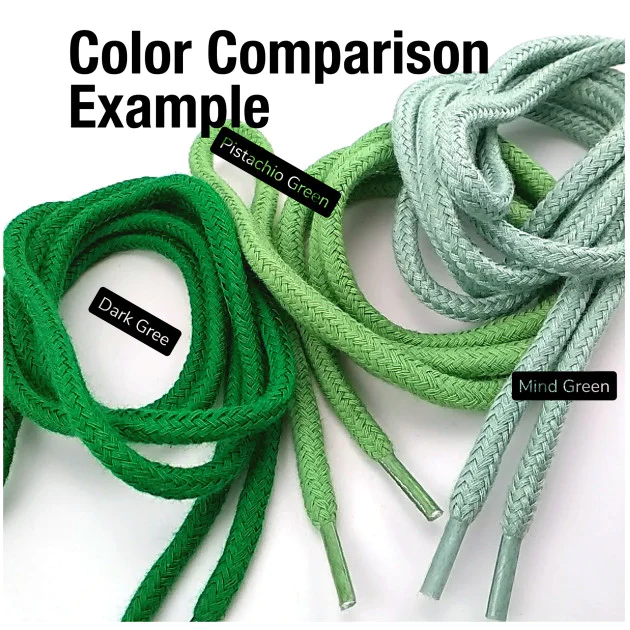 130 cm - 1,42 yd Braided Cord Cotton Dark Green Tres Cord 100 Pcs YKRD00PDGreen