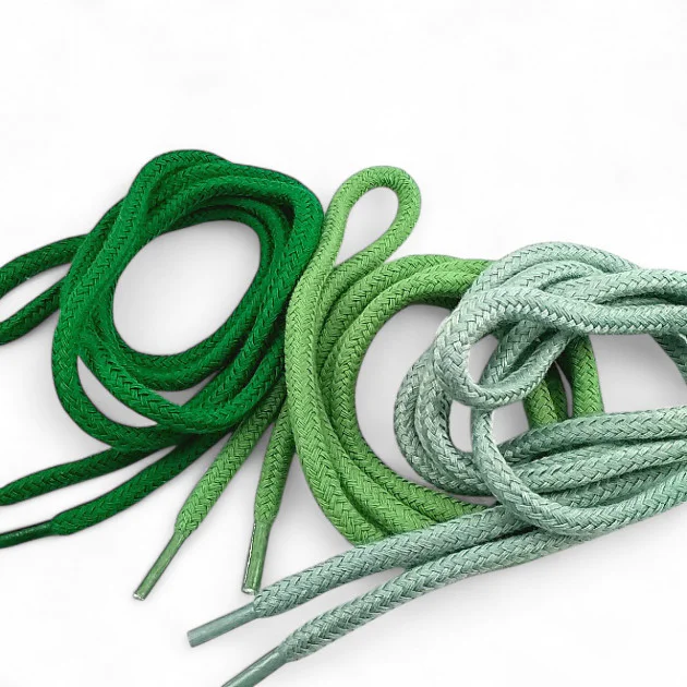 130 cm - 1,42 yd Braided Cord Cotton Dark Green Tres Cord 100 Pcs YKRD00PDGreen