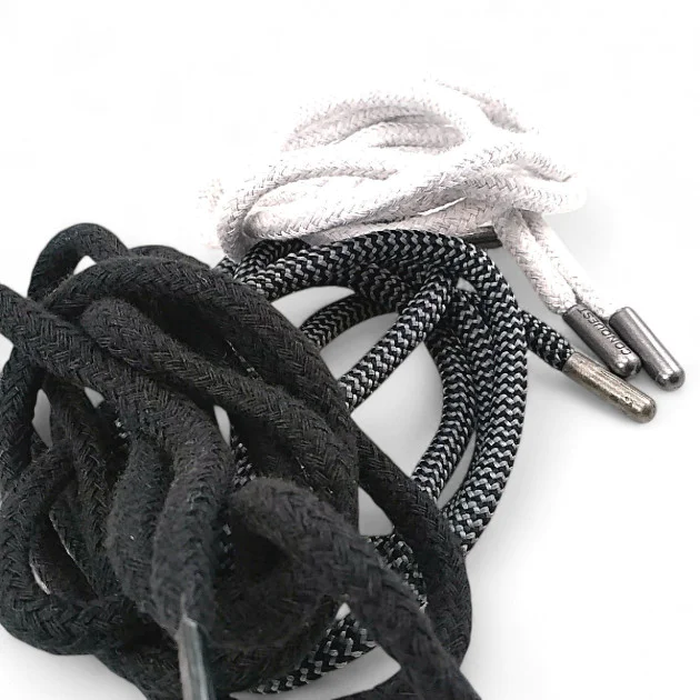 130 cm - 1,42 yd Braided Cord Cotton Dark Grey Tres Cord 100 Pcs YKRD00PDGrey