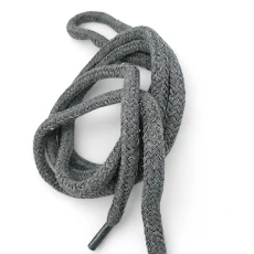130 cm - 1,42 yd Braided Cord Cotton Dark Grey Tres Cord 100 Pcs YKRD00PDGrey