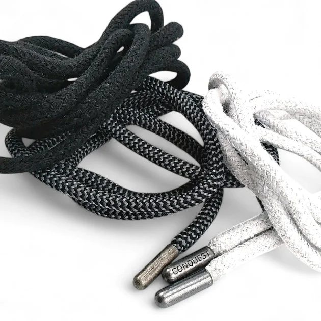 130 cm - 1,42 yd Braided Cord Cotton Dark Grey Tres Cord 100 Pcs YKRD00PDGrey