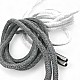 130 cm - 1,42 yd Braided Cord Cotton Grey Melange Tres Cord 100 Pcs YKRD00PGMelanj