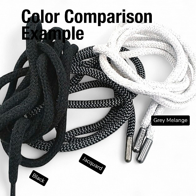 130 cm - 1,42 yd Braided Cord Cotton Grey Melange Tres Cord 100 Pcs YKRD00PGMelanj