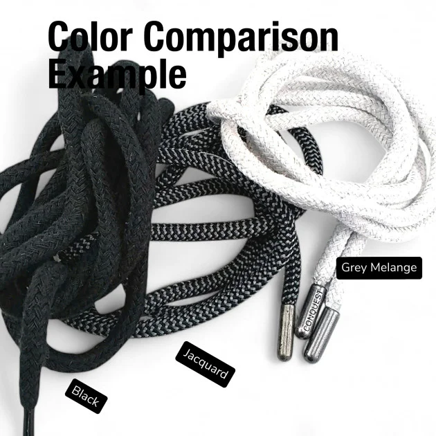 Tres Kordon Yuvarlak Kordon 130 cm Pamuk Gri Melanj 100 Ad YKRD00PGMelanj