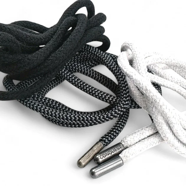 Tres Kordon Yuvarlak Kordon 130 cm Pamuk Gri Melanj 100 Ad YKRD00PGMelanj