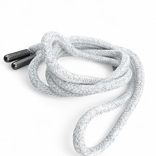 130 cm - 1,42 yd Braided Cord Cotton Grey Melange Tres Cord 100 Pcs YKRD00PGMelanj