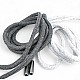 130 cm - 1,42 yd Braided Cord Cotton Grey Melange Tres Cord 100 Pcs YKRD00PGMelanj