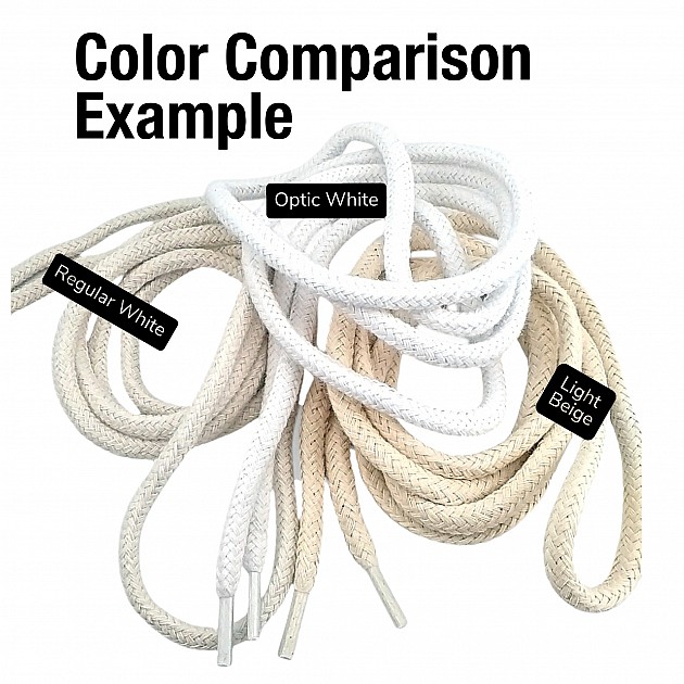 130 cm - 1,42 yd Braided Cord Cotton Optic White Tres Cord 100 Pcs YKRD00PAbej