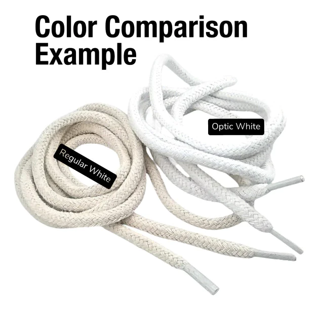130 cm - 1,42 yd Braided Cord Cotton Regular White Tres Cord 100 Pcs YKRD00PAbej