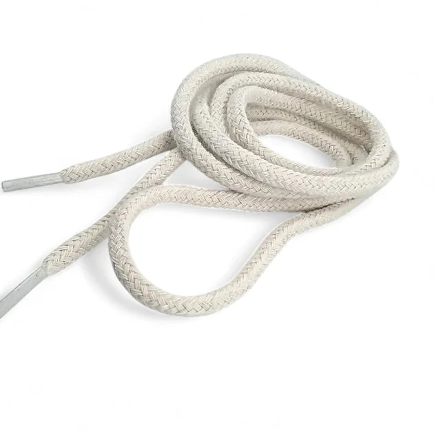 130 cm - 1,42 yd Braided Cord Cotton Regular White Tres Cord 100 Pcs YKRD00PAbej