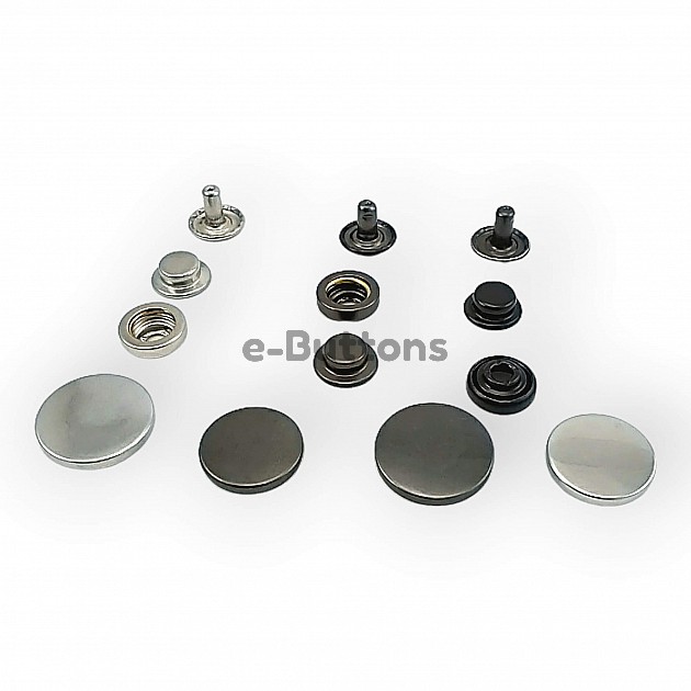Coat Snap Button Deluxe Series 501 Stainless Italian Style DLX00501P