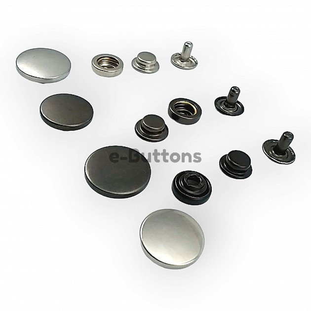 Coat Snap Button Deluxe Series 501 Stainless Italian Style DLX00501P