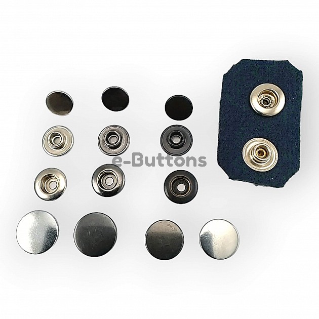 Stainless Italian Style Coat Snap Button Deluxe Series DLX00884P