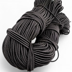 Black Round Braided Elastic 100 mt Bundle LYV000BLACK