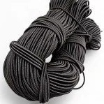 Black Round Braided Elastic 100 mt Bundle LYV000BLACK