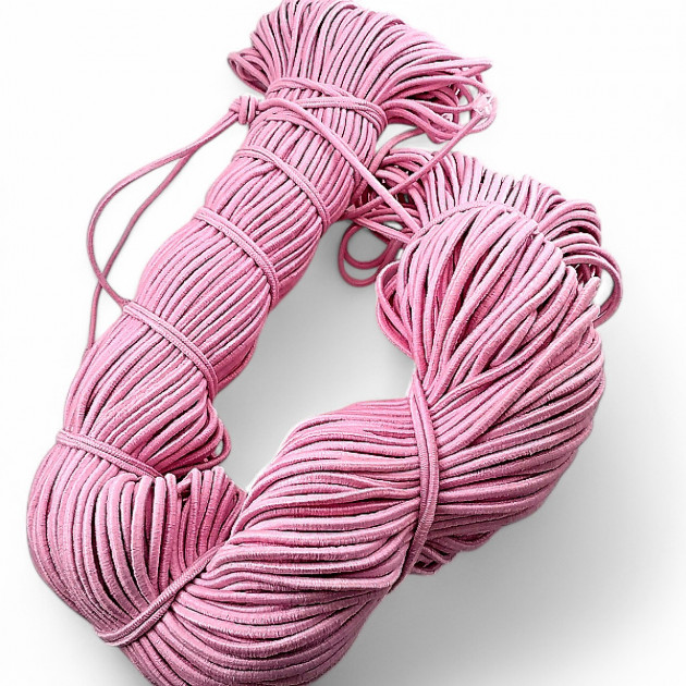 Pink Braided Elastic 100mt Bundle LYV000PINK