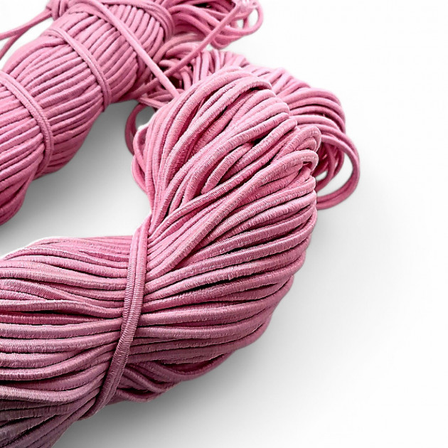 Pink Braided Elastic 100mt Bundle LYV000PINK