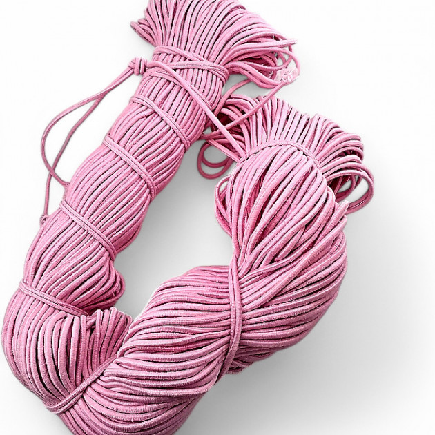 Pink Braided Elastic 100mt Bundle LYV000PINK