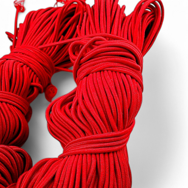 Kırmızı Yuvarlak Lastik Tres Lastik 100 mt Bağ LYV000RED