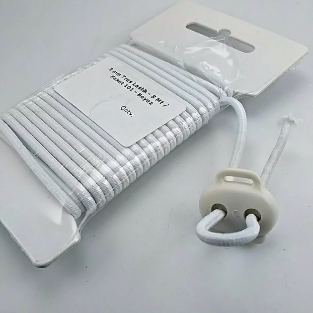 Yuvarlak Lastik Beyaz 3 mm Tres Lastik 5 mt  LYV0005PK101