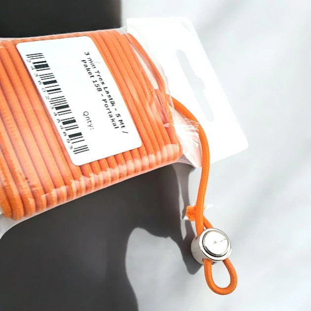 Yuvarlak Lastik Portakal 3 mm Tres Lastik 5 mt LYV0005PK158