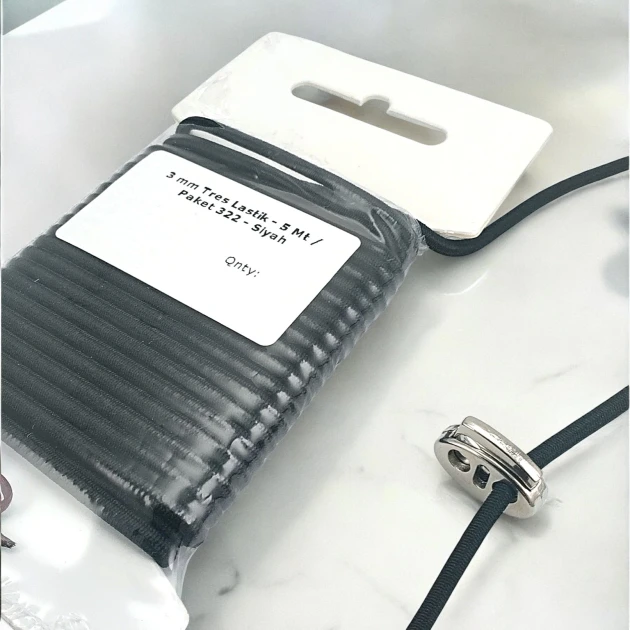 Yuvarlak Lastik Siyah 3 mm Tres Lastik 5 mt LYV0005PK322