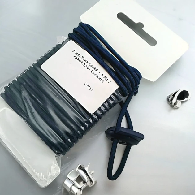 Yuvarlak Lastik Lacivert 3 mm Tres Lastik 5 mt  LYV0005PK330