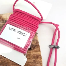 Yuvarlak Lastik Pastel Fuşya 3 mm Tres Lastik 5 mt LYV0005PK402