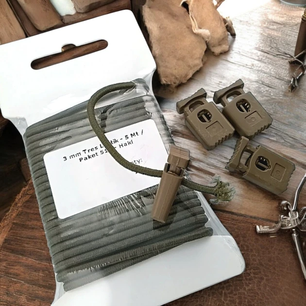 Yuvarlak Lastik Haki 3 mm Tres Lastik 5 mt  LYV0005PK514