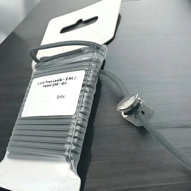 Yuvarlak Lastik gri  3 mm Tres Lastik 5 mt  LYV0005PK538