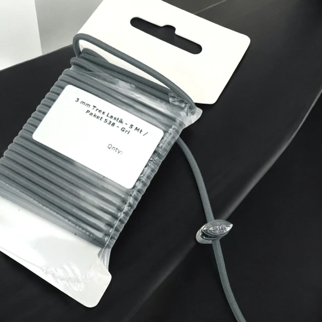 Yuvarlak Lastik gri  3 mm Tres Lastik 5 mt  LYV0005PK538