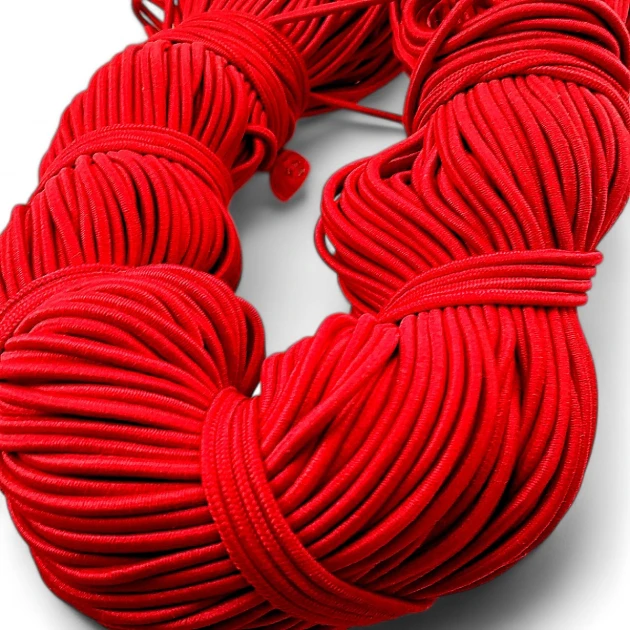 Kırmızı Yuvarlak Lastik Tres Lastik 100 mt Bağ LYV000RED