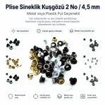 Pleated Insect Screen Eyelet 4.5 mm / 0.177 in with Metal or Plastic Washer Options 250 Pieces/Pack KSAC0002Sin