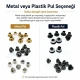 Pleated Insect Screen Eyelet 4.5 mm / 0.177 in with Metal or Plastic Washer Options for Footwear, Bags, and Garments