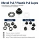 Pleated Fly Screen Eyelet 5.3 mm Inner Diameter Steel with Washer for Footwear, Bags, and Garments