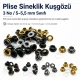 Pleated Fly Screen Eyelet 5.3 mm Inner Diameter Steel with Washer for Footwear, Bags, and Garments