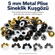 5 mm / 0.197 in Metal Pleated Fly Screen Eyelet 1,000 pcs/pack KSAC0003Sin5