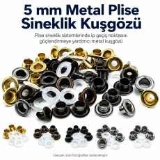 5 mm / 0.197 in Metal Pleated Fly Screen Eyelet 1,000 pcs/pack KSAC0003Sin5