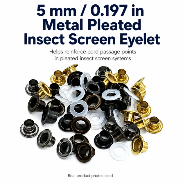 5 mm Metal Plise Sineklik Kuşgözü - Teknik Metal Kapsül, Plise Sineklik ve Perde Sistemleri için Güçlendirme
