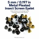 5 mm Metal Plise Sineklik Kuşgözü - Teknik Metal Kapsül, Plise Sineklik ve Perde Sistemleri için Güçlendirme