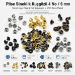 Pleated Insect Screen Eyelet 6 mm / 0.236 in with Metal or Plastic Washer Options – Pack of 250 KSAC0004Sin