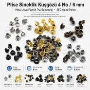 Pleated Insect Screen Eyelet 6 mm / 0.236 in with Metal or Plastic Washer Options – Pack of 250 KSAC0004Sin