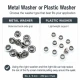 Pleated Insect Screen Eyelet 6 mm / 0.236 in with Metal or Plastic Washer Options – Pack of 250 for footwear, bags