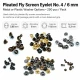 Pleated Insect Screen Eyelet 6 mm / 0.236 in with Metal or Plastic Washer Options – Pack of 250 for footwear, bags