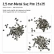 2.5 mm Steel Pin, 25x35 Compact Size, 5000 Pieces for Fine Leather and Textile Work