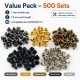 33 Double Cap Rivet 7 mm (0.28") Front Cap / 7 mm (0.28") Back Cap / 7.5 mm (0.30") Post Steel Rivet for wallets and leather