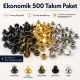 33 Double Cap Rivet 7 mm (0.28") Front Cap / 7 mm (0.28") Back Cap / 7.5 mm (0.30") Post Steel Rivet for wallets and leather