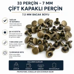 33 Double Cap Rivet 7 mm (0.28") Front Cap / 7 mm (0.28") Back Cap / 7.5 mm (0.30") Post Steel Rivet – 500 Sets R00033CFT