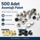 54 Single Cap Rivet 12 mm (0.47") / 7.5 mm (0.29") Post Steel Rivet Set - 500 Pieces