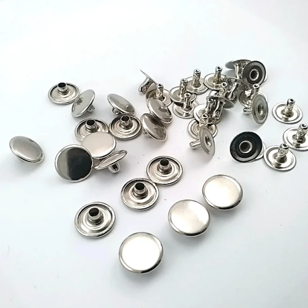 54 Rivet 12 mm (0.47") Cap / 7 mm (0.28") Post Brass Rivet for bags, belts, wallets, and textile accessories - 500 Pieces